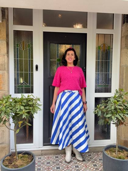 Pilar wearing her colours