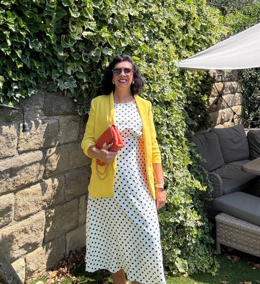 Pilar wearing her colours
