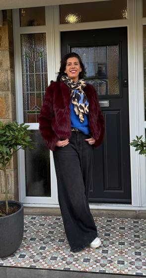 Pilar wearing her colours