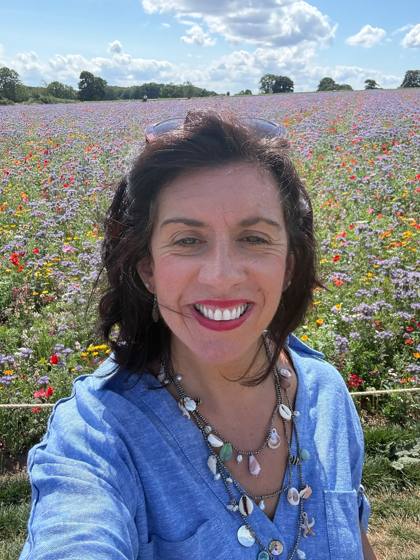 Pilar wearing her colours